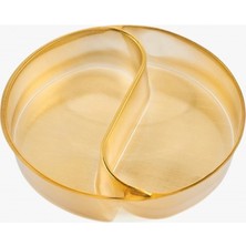 Mayer Plastik Separator Harmony Gold 2 Bölmeli Plastik Sunum Tabağı - (300 Adet)