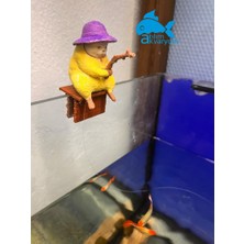 Atılım Akvaryum Balık Tutan Kedi Akvaryum Dekoru