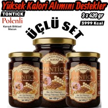 3 x 420 gr Tontick Karışık Bitkisel Macun - Bal, Pekmez ve Polenli Zengin Formül Takviye Edici Gıda Lokman Hekim Hayat
