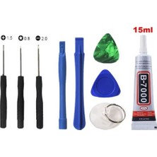 Zhanlida B7000 Şeffaf Ekran Cam Kapak Yapıştırıcı 15ML Tamir Seti ile Tüm Yüzeylerde Kullanım
