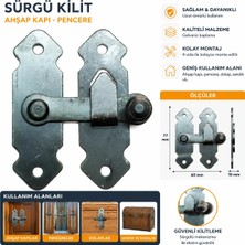 Köseoğlu Fransız Kilidi Bahçe Kapısı Mandalı Boyasız 180 Derece Açılı Metal Yapı