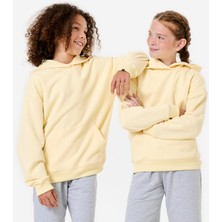 Decathlon Çocuk Oversize Kapüşonlu Sweatshirt - Sarı