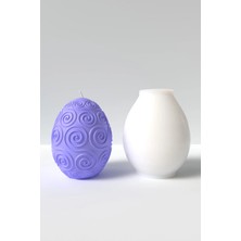 Cage Art Studio Büyük Paskalya Yumurtası Mum Silikon Kalıp M2 - Easter Yumurta Mum Kalıbı, Soya Wax Uyumlu