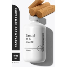 Cage Art Studio Sandal Wood Mum Esansı 1000 ml - Yüksek Kalite Mum Koku Esansı, Soya Wax ve Parafin Uyumlu