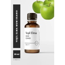 Cage Art Studio Yeşil Elma Mum Esansı 20 ml - Yüksek Kalite Mum Koku Esansı, Soya Wax ve Parafin Uyumlu