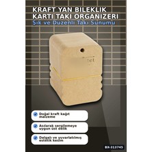 Eco Lounge 100 Adet Kraft Yan Bileklik Kartı - 7.5X10 cm Toka Boyu, Takı Organizeri BX-313745