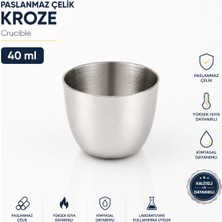 Labolist Paslanmaz Çelik Kroze 40 ml - Crucible