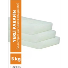 Cage Art Studio Yerli Parafin Mum 5 kg - Yüksek Kalite Rafine Parafin, Mum Yapım Malzemesi