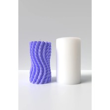 Cage Art Studio Desenli Wave Örgü Mum Silikon Kalıp Abs-05 - Dalgalı Örgü Mum Kalıbı