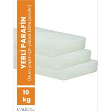 Cage Art Studio Yerli Parafin Mum 10 kg - Yüksek Kalite Rafine Parafin, Mum Yapım Malzemesi