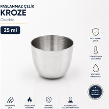 Labolist Paslanmaz Çelik Kroze 25 ml - Crucible