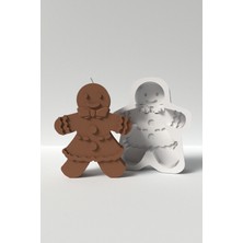 Cage Art Studio Büyük Kurabiye Adam Mum Silikon Kalıp M4 10 x 8,3 cm - Yılbaşı Temalı Mum Kalıbı