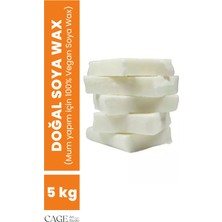 Cage Art Studio %100 Doğal Soya Wax 5 kg - Vegan Organik Kalıp Soya Wax, Mum Yapım Malzemesi