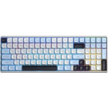 Aula S100 Pro Mekanik Gaming Oyuncu Klavyesi Red Switch Hot Swap Rgb Bluetooth Kablolu Kablosuz 3 Mod Mavi
