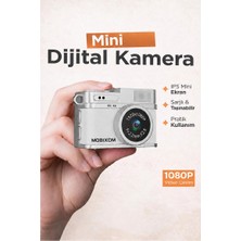 Mobixom Mini Dijital Kamera Selfie Video Vlog Kamerası Mini Anahtarlık 1080P LK-027 Beyaz