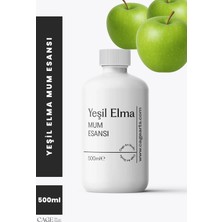 Cage Art Studio Yeşil Elma Mum Esansı 500 ml - Yüksek Kalite Mum Koku Esansı, Soya Wax ve Parafin Uyumlu