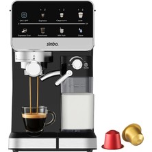 Eco Lounge Siyah Espresso Kahve Makinesi 7 Farklı Kahve 1.5lt Su Hazne - 500ML Süt Hazne SCM-2996 BX40