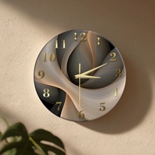🕒 Bohem Modern Duvar Saati ✨ Sessiz Mekanizma 🎨 Camsız Mdf Dekoratif Salon ve Oturma Odası Saati 33CM