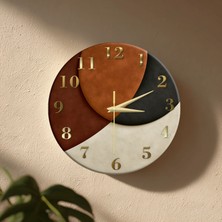 🕒 Bohem Modern Duvar Saati ✨ Sessiz Mekanizma 🎨 Camsız Mdf Dekoratif Salon ve Oturma Odası Saati 33CM