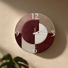 🕒 Bohem Duvar Saati ✨ Sessiz Mekanizma 🎨 Camsız Mdf Dekoratif Salon ve Oturma Odası Saati 33CM