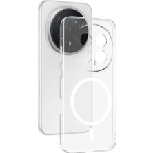 Vendas Honor Magic 8 Pro Uyumlu Kamera Çıkıntılı M-Safe Şarj Özellikli Şeffaf Vendas London Sert Pc Kapak