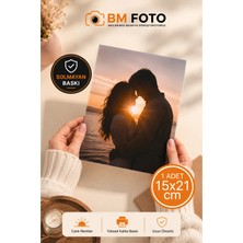 Bm Foto 15X21 cm Fotoğraf Baskısı | 1 Adet Yüksek Kalite Foto Baskı | Solmaya Dayanıklı Baskı