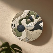 🕒 Bohem Modern Duvar Saati ✨ Sessiz Mekanizma 🎨 Camsız Mdf Dekoratif Salon ve Oturma Odası Saati 33CM