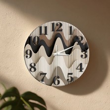 🕒 Bohem Modern Duvar Saati ✨ Sessiz Mekanizma 🎨 Camsız Mdf Dekoratif Salon ve Oturma Odası Saati 33CM