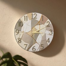 🕒 Bohem Modern Duvar Saati ✨ Sessiz Mekanizma 🎨 Camsız Mdf Dekoratif Salon ve Oturma Odası Saati 33CM