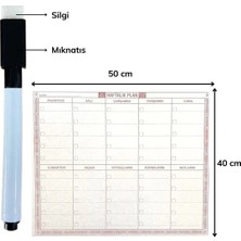 Eco Lounge Şeffaf Kendiliğinden Yapışkanlı Kalemli Haftalık Planlayıcı 40CM-50CM BX40
