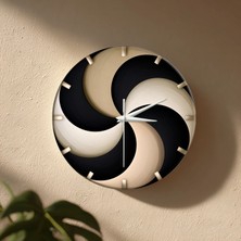 🕒 Bohem Modern Duvar Saati ✨ Sessiz Mekanizma 🎨 Camsız Mdf Dekoratif Salon ve Oturma Odası Saati 33CM