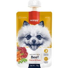 Wanpy Sığır Eti Havuç Bezelye Köpek Et Ezmesi 90GR
