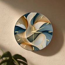 🕒 Bohem Modern Duvar Saati ✨ Sessiz Mekanizma 🎨 Camsız Mdf Dekoratif Salon ve Oturma Odası Saati 33CM
