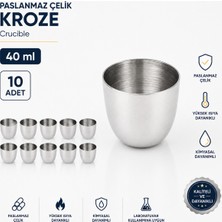 Labolist Paslanmaz Çelik Kroze 40 ml - Crucible - 10 Adet