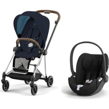 Cybex Mios Travel Sistem | Chrome Brown Midnight Blue & Cloud T Sephia Black