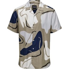 Only & Sons Onsdab Reg Abstract Slub Shırt 22026102 Erkek Gömlek