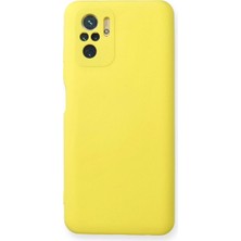 Royaleks Redmi Note 10 Kılıf Nano Içi Kadife Silikon - Sarı