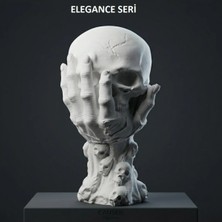 Canseb Elegance 9cm Kuru Kafa Figürü (9cm Boyutunda) Biblo - Rock - Gotik Tarzı - Chopper Tarzı - Harley Tarzı