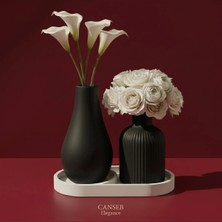 Canseb Elegance 3lü Premium Avangard - Vazo Set - Özel Işçilik - Lüks Tasarım