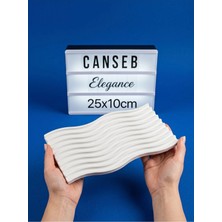 Canseb Elegance 25X10 cm Dekoratif Dalgalı Tepsi Sunumluk Tabak