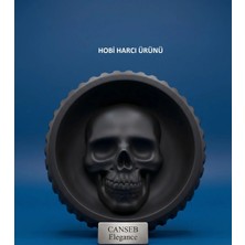Canseb Elegance 13CM Kuru Kafa Küllük Dekor - Chopper Harley Gotik Tarzı - Rock Stili