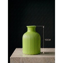 Canseb Elegance Premium - Mini Vazo - Fıstık Yeşili - 10CM Boyunda - El Boyaması Işçilik - 10X7CM
