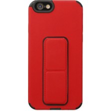 Royaleks Iphone 6 Kılıf Mega Standlı Silikon - Kırmızı