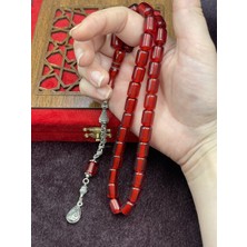 Linea Craft Lineacraft Alpaka Damla Uçlu Ateşi Renk Osmanlı Benzetme Çubuk Sıkma Tesbih (9X12 Mm)