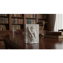 Canseb Elegance 10CM Benzersiz Azrail Desenli Saksı & Kalemlik & Saklama Kutusu Premium Dekor