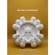 Canseb Elegance Kuru Kafa Küllük Dekoratif 11CM - Gotik Tarzı - Rock Tarzı - Skull