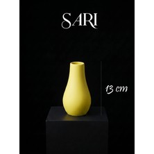 Canseb Elegance Premium - 13CM Boyunda - Dekoratif Kuru Çiçek Vazosu - El Boyaması Işçilik