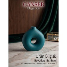 Canseb Elegance 13X13CM - Premium -Dekoratif Donut Vazo - El Boyaması Işçilik