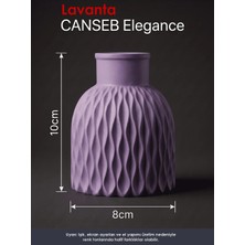 Canseb Elegance Premium - Lavanta Renk - Dalgalı Dekoratif Vazo - 10X8CM - El Boyaması Işçilik