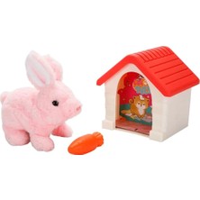 Sunman 1004250 Sun-Rst-Pff-Peluş Sevimli Tavşan Hareketli Sesli Kulubeli